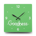 Goodness Acrylic Wall Clock – Psalms 23:6 Inspirational Scripture Clock
