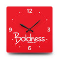 Boldness Acrylic Wall Clock – Proverbs 28:1 Inspirational Scripture Clock