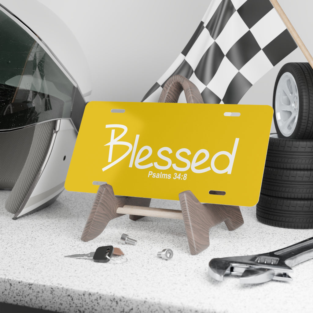 Vanity Plate-Blessed (Psalms 34:8)