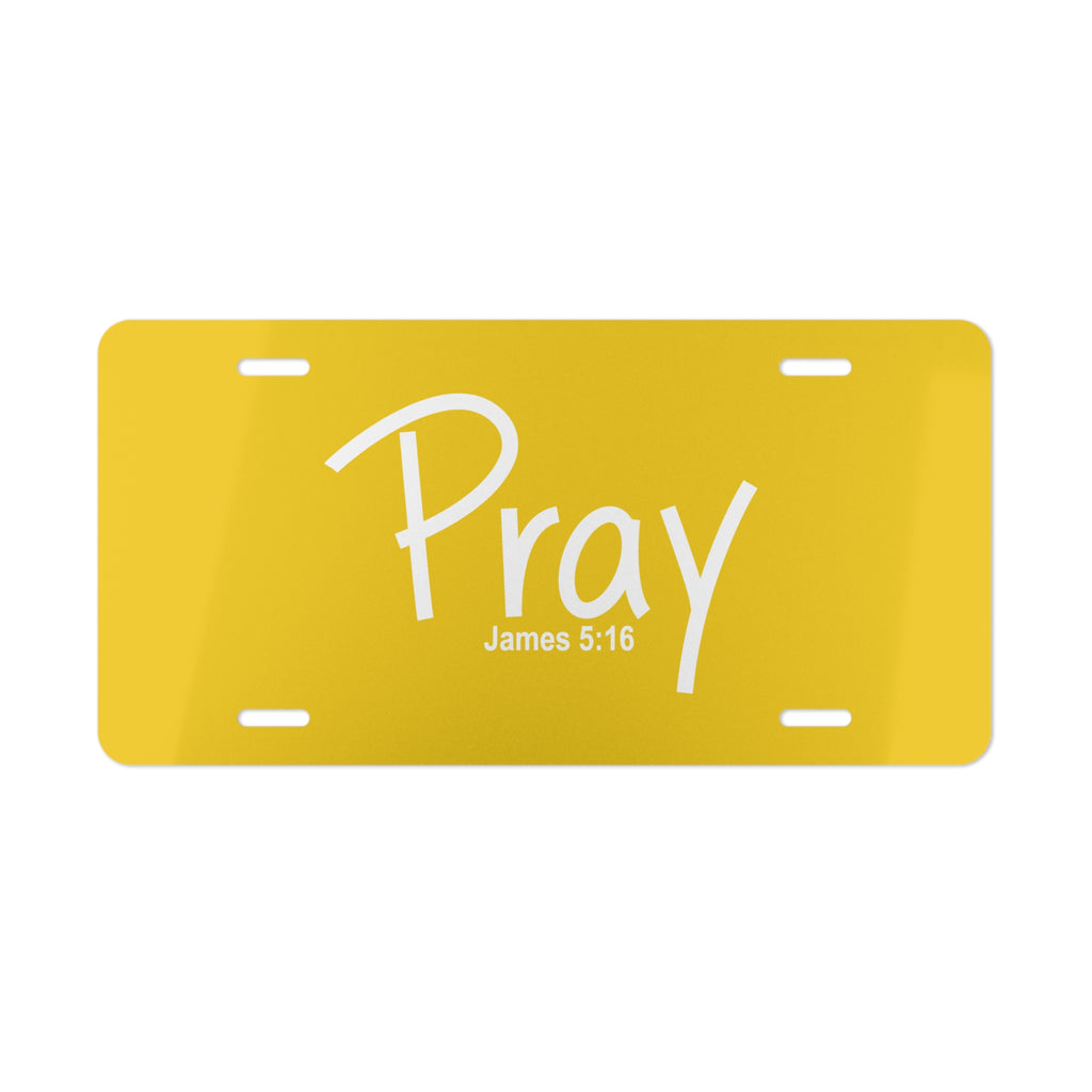 Vanity Plate-Pray (James 5:16)