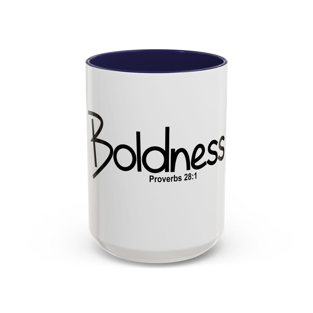 Boldness Inspirational 15oz Accent Mug (Proverbs 28:1)