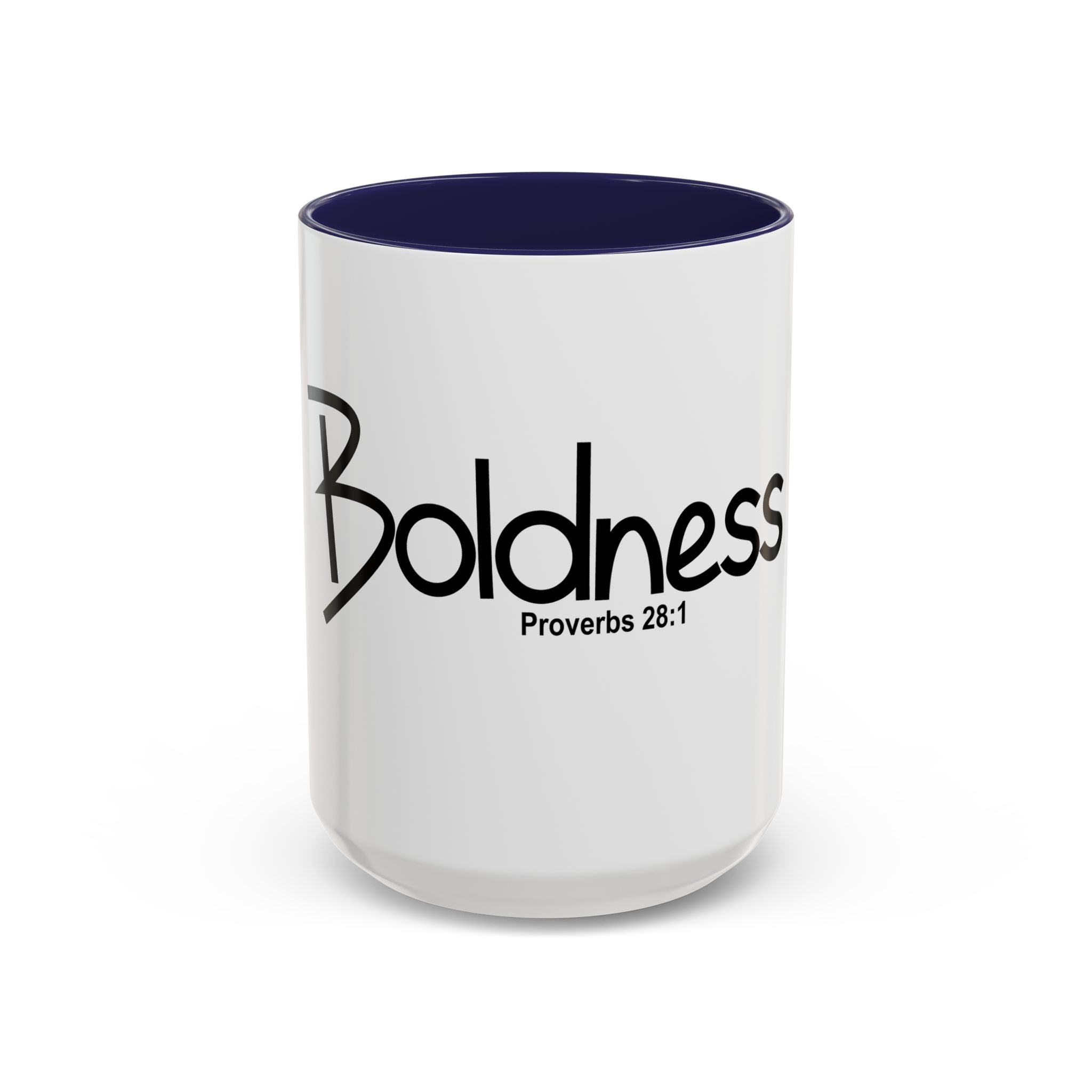 Boldness Inspirational 15oz Accent Mug (Proverbs 28:1)