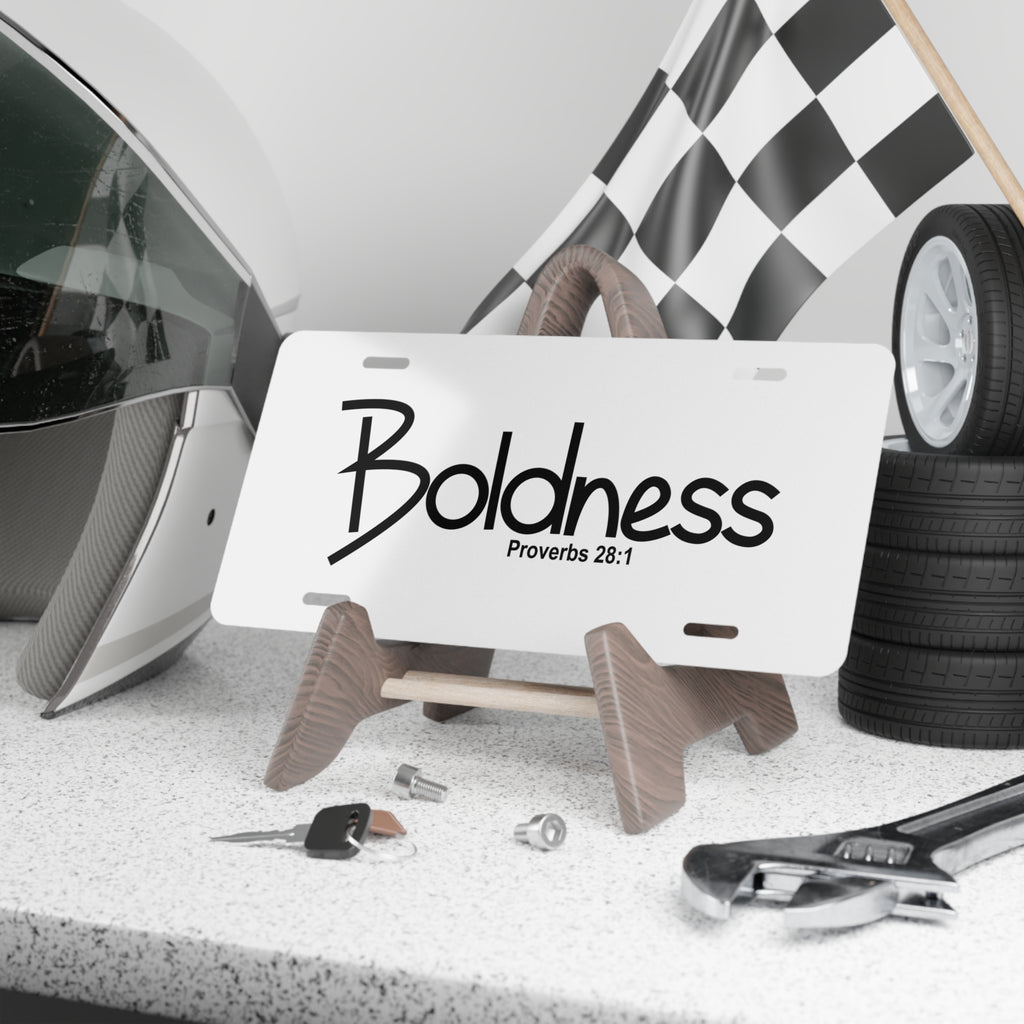 Vanity Plate-Boldness (Proverbs 28:1)