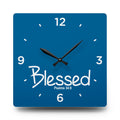 Blessed Acrylic Wall Clock – Psalms 34:8 Inspirational Scripture Clock