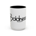Boldness Inspirational 15oz Mug (Proverbs 28:1)