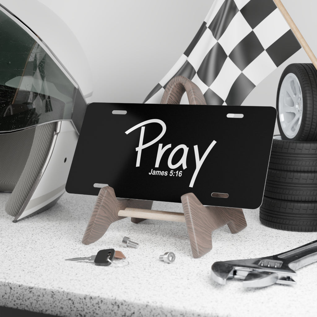 Vanity Plate-Pray (James 5:16)