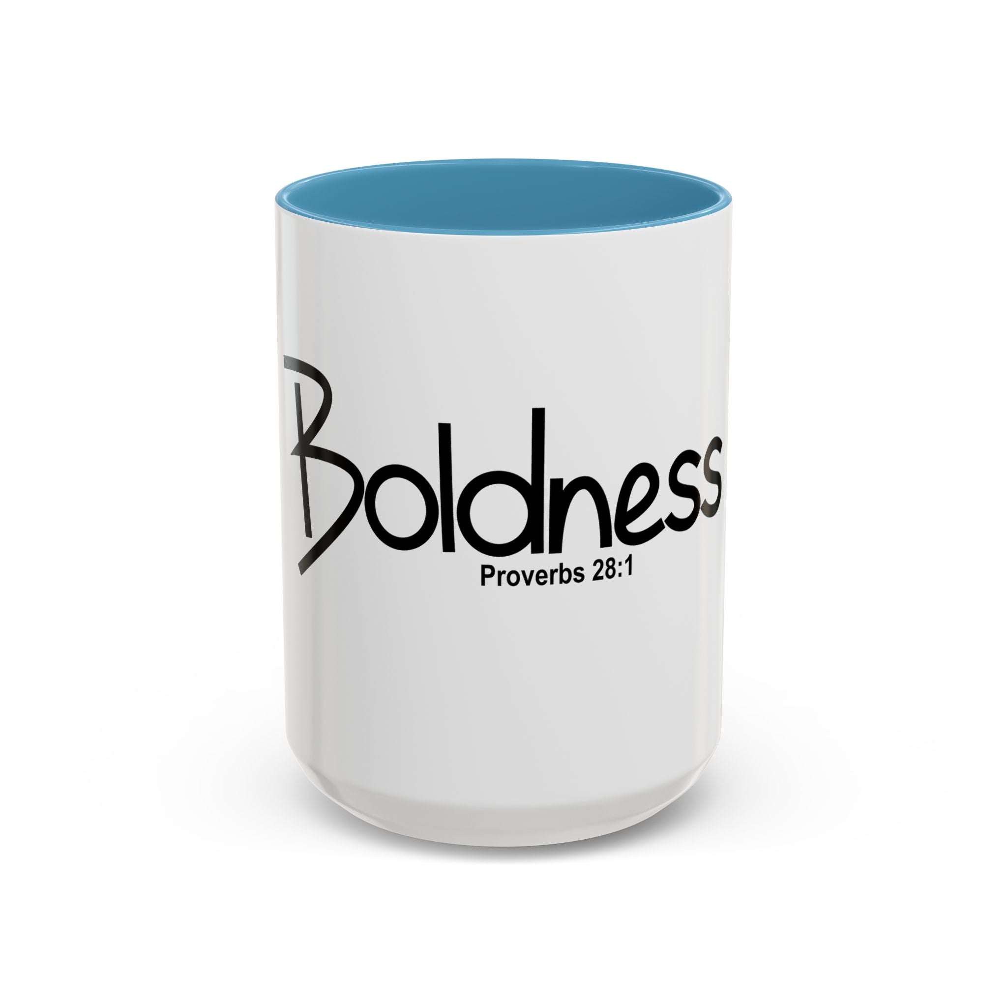 Boldness Inspirational 15oz Accent Mug (Proverbs 28:1)
