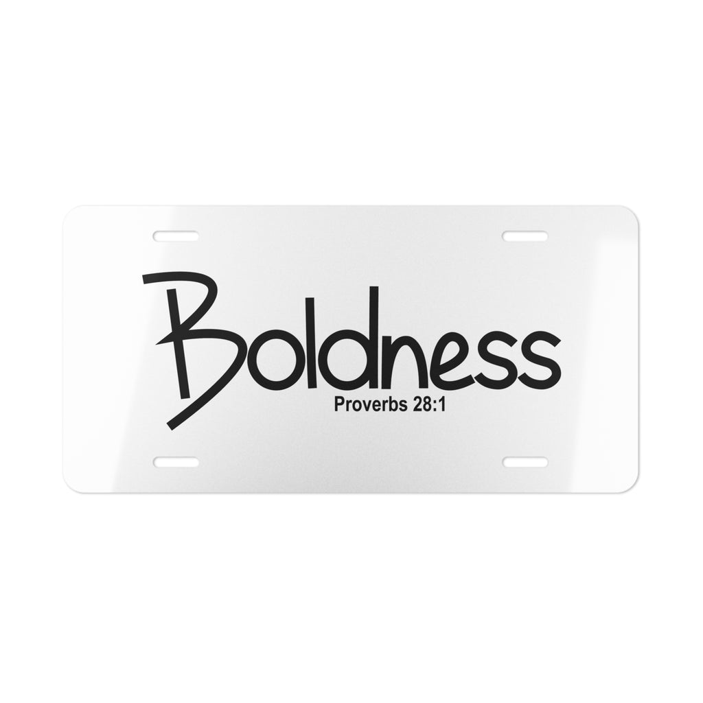 Vanity Plate-Boldness (Proverbs 28:1)