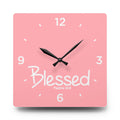 Blessed Acrylic Wall Clock – Psalms 34:8 Inspirational Scripture Clock