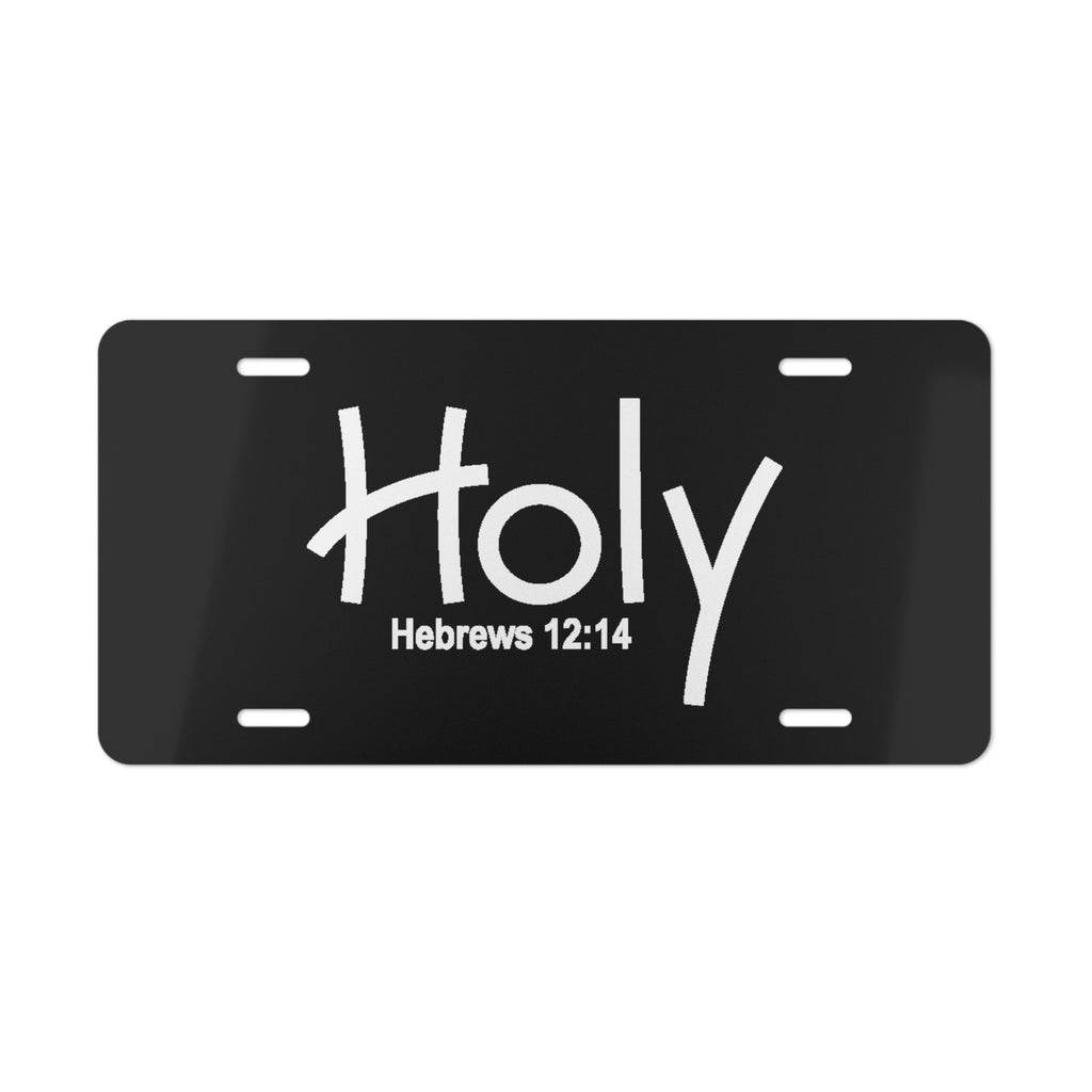 Holy Vanity Plate-Hebrews 12:14