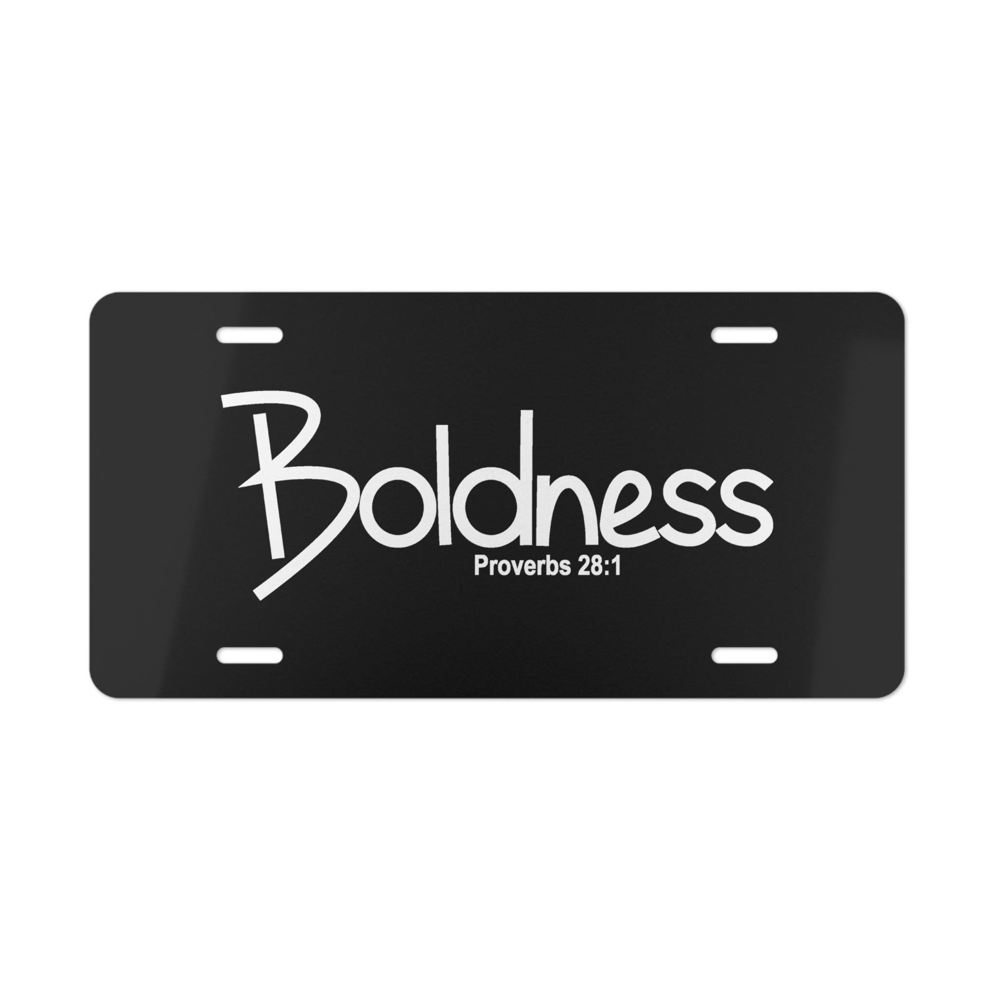 Vanity Plate-Boldness (Proverbs 28:1)