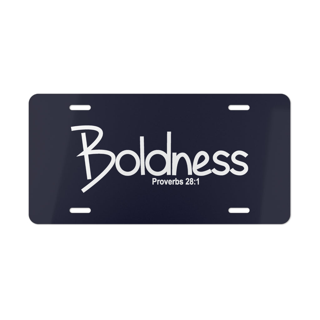 Vanity Plate-Boldness (Proverbs 28:1)