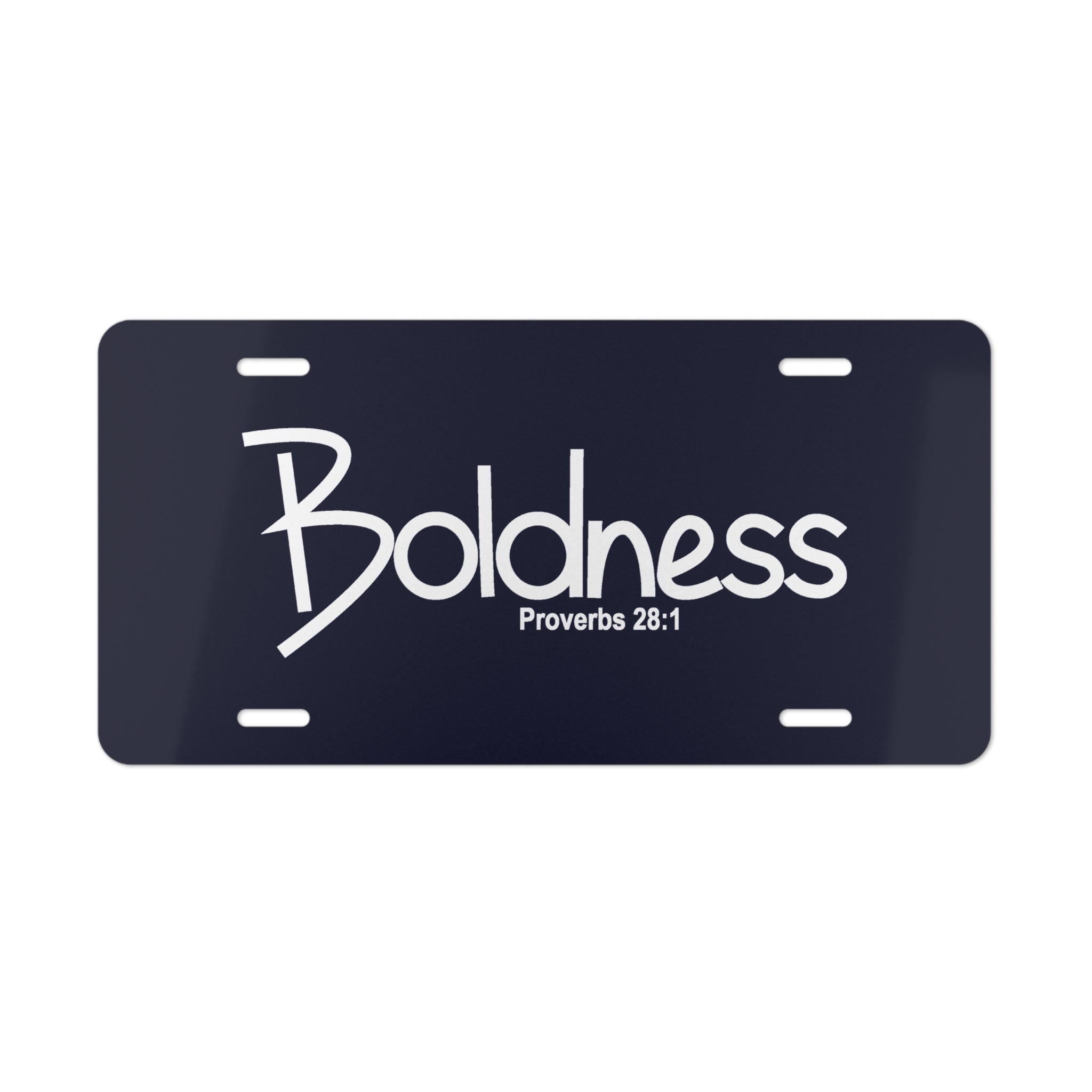 Vanity Plate-Boldness (Proverbs 28:1)