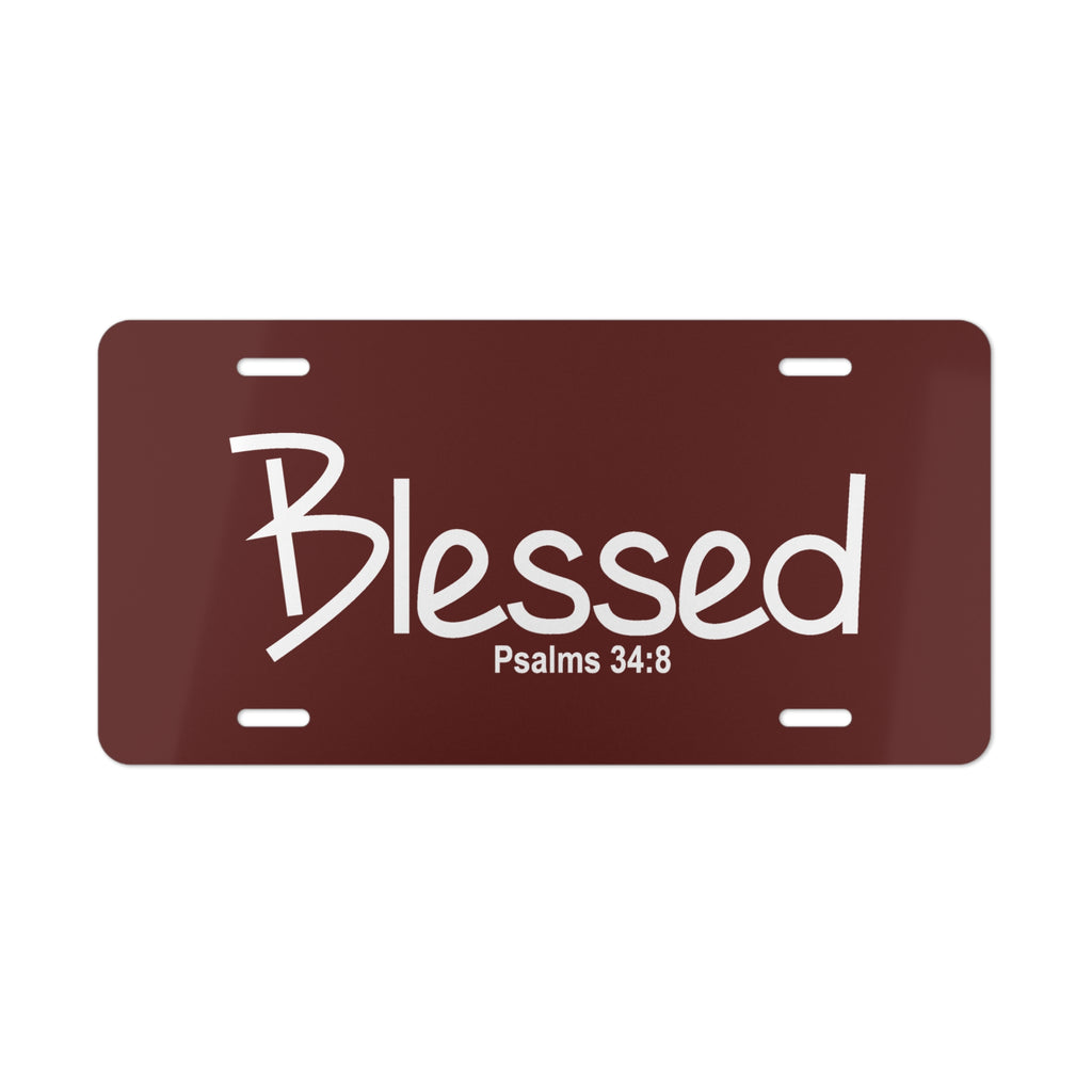 Vanity Plate-Blessed (Psalms 34:8)