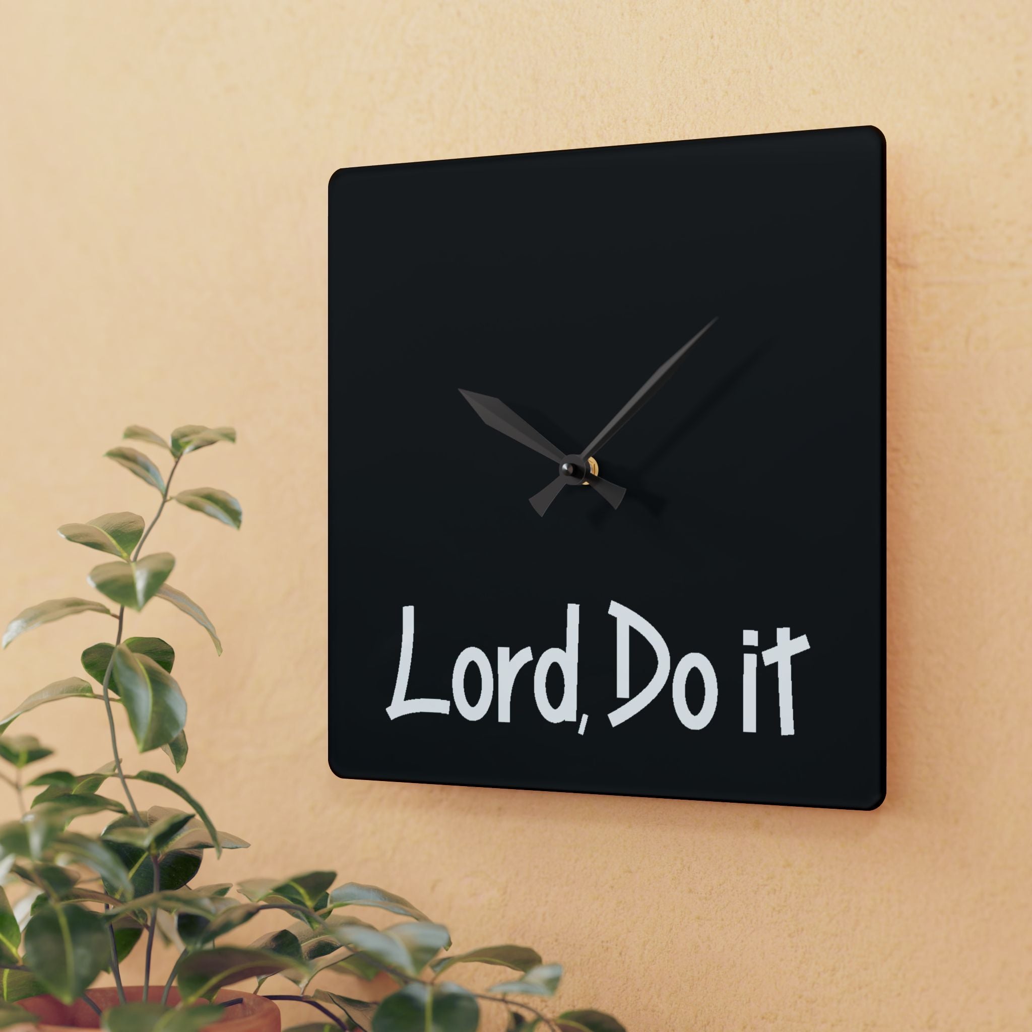 Lord, Do It Acrylic Wall Clock — Minimalist Faith-Inspired Home Decor