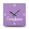 Goodness Acrylic Wall Clock – Psalms 23:6 Inspirational Scripture Clock