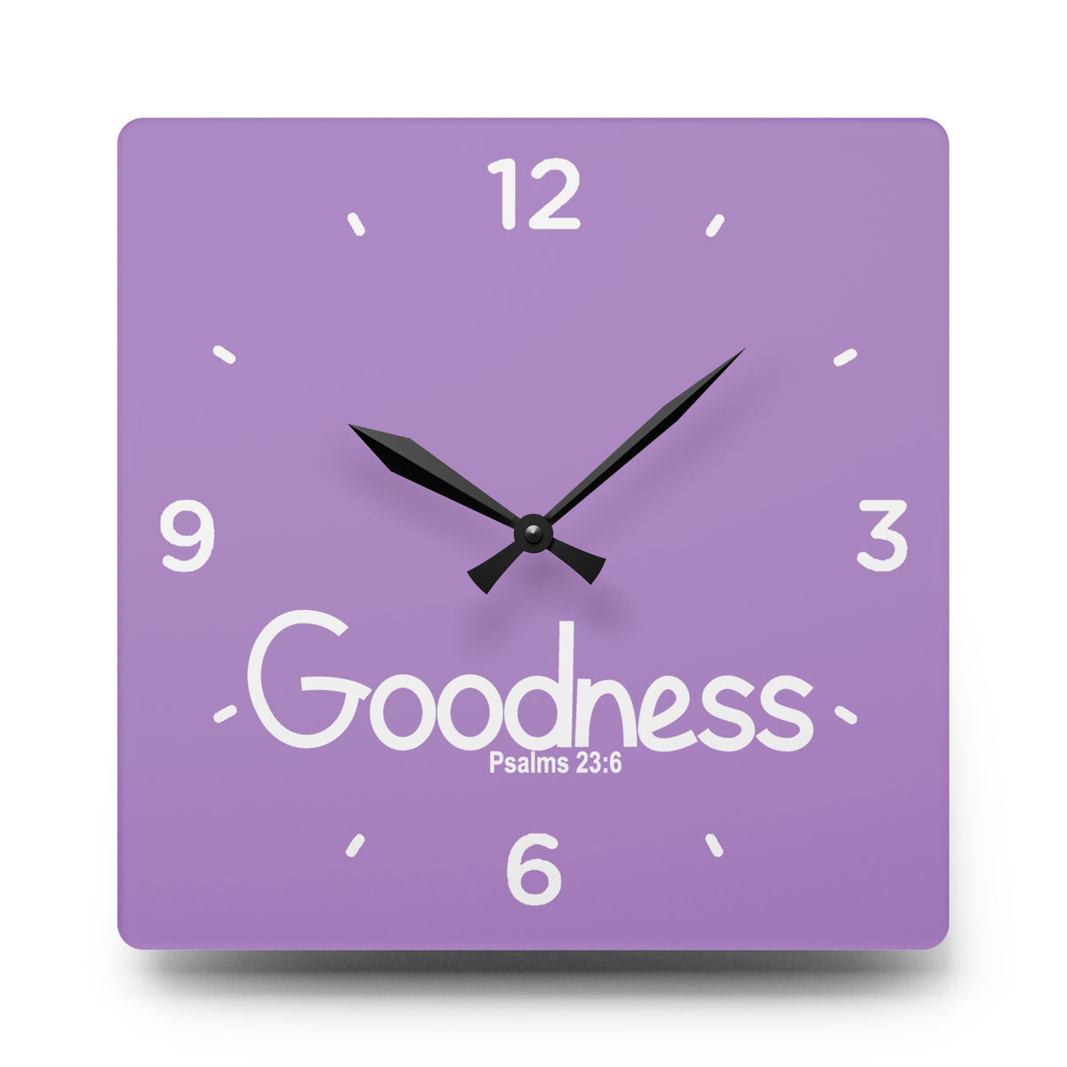 Goodness Acrylic Wall Clock – Psalms 23:6 Inspirational Scripture Clock