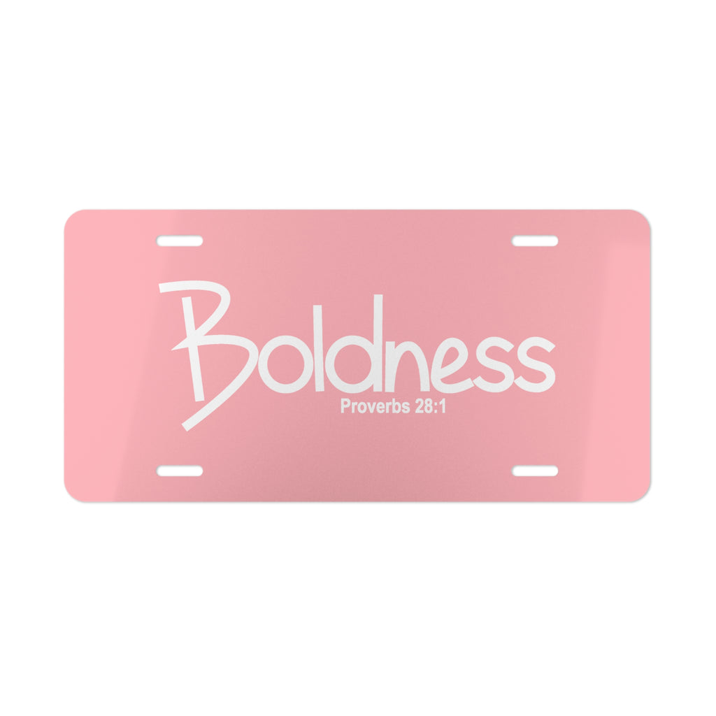 Vanity Plate-Boldness (Proverbs 28:1)