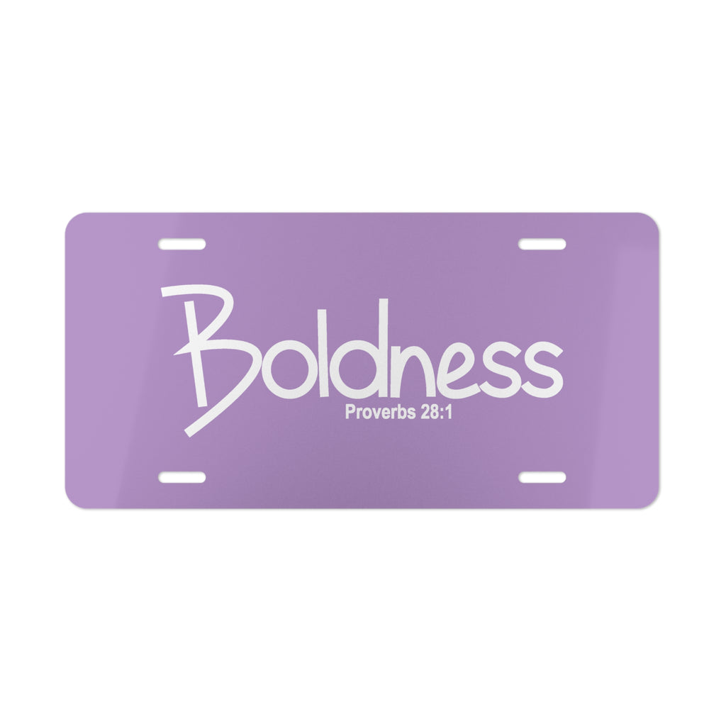 Vanity Plate-Boldness (Proverbs 28:1)