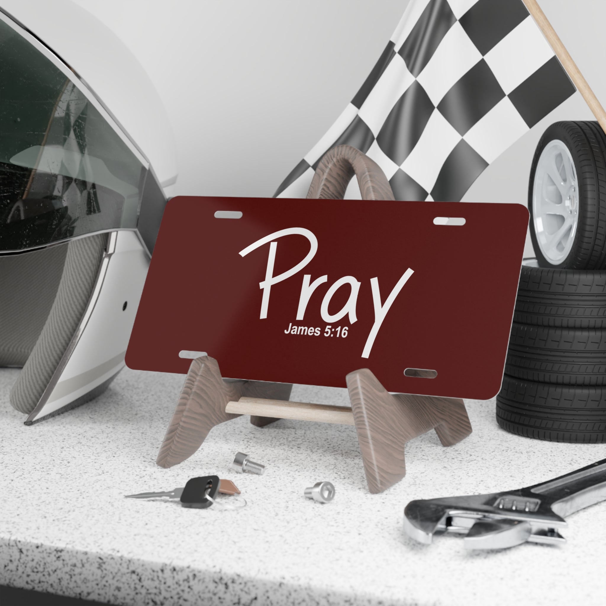 Vanity Plate-Pray (James 5:16)