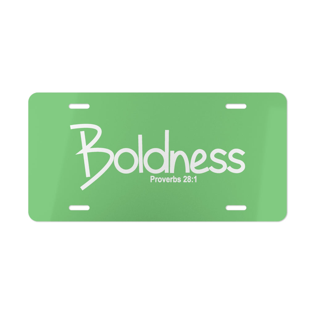 Vanity Plate-Boldness (Proverbs 28:1)