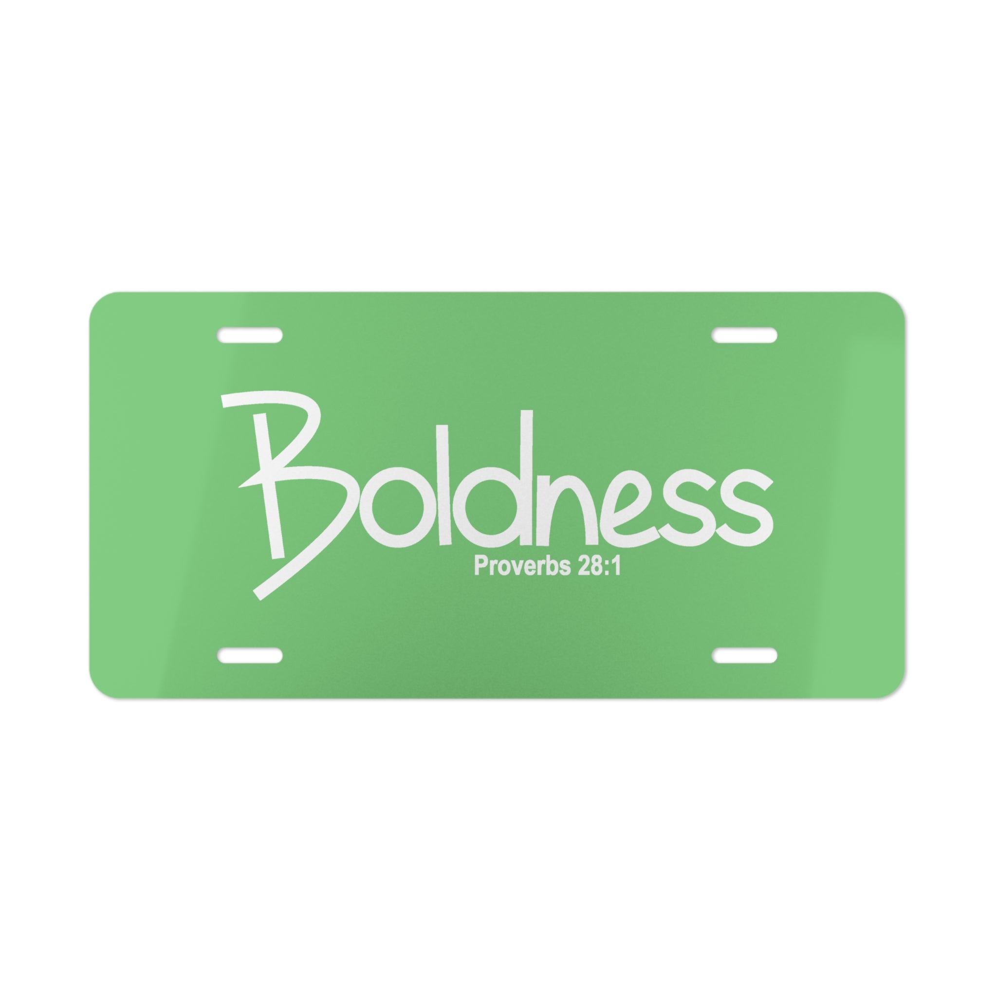 Vanity Plate-Boldness (Proverbs 28:1)