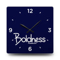 Boldness Acrylic Wall Clock – Proverbs 28:1 Inspirational Scripture Clock