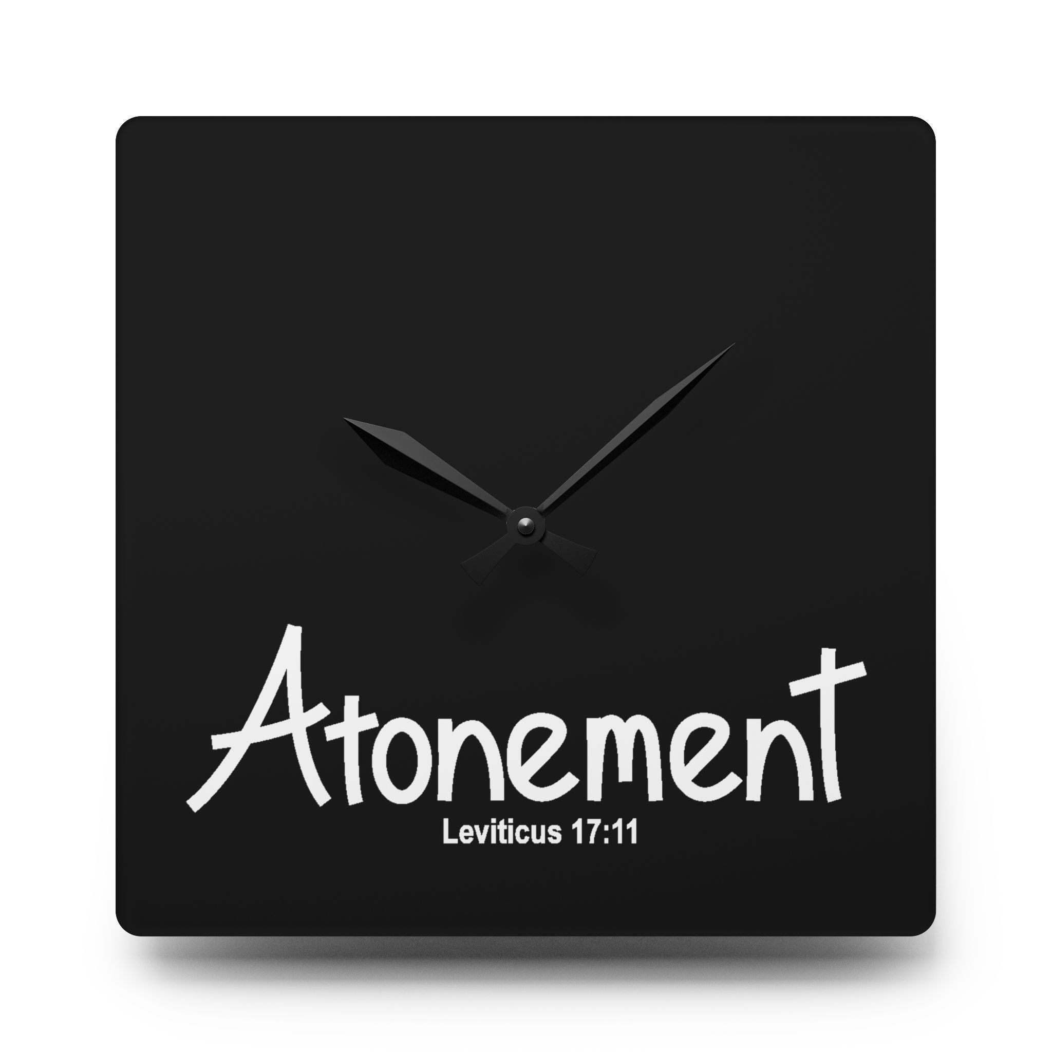 Atonement Acrylic Wall Clock — Religious Scripture Leviticus 17:11 Decorative Clock
