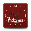 Boldness Acrylic Wall Clock – Proverbs 28:1 Inspirational Scripture Clock
