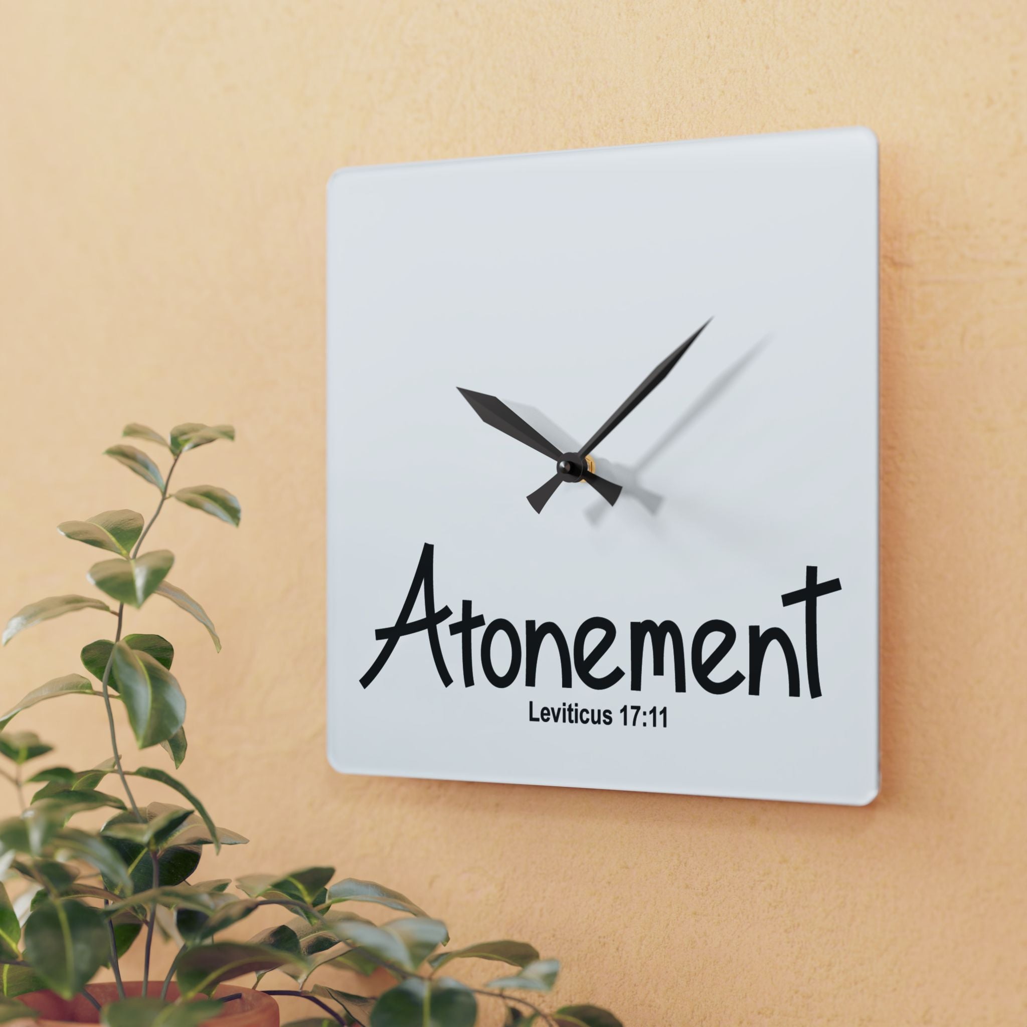 Atonement Wall Clock — Leviticus 17:11 Acrylic Clock