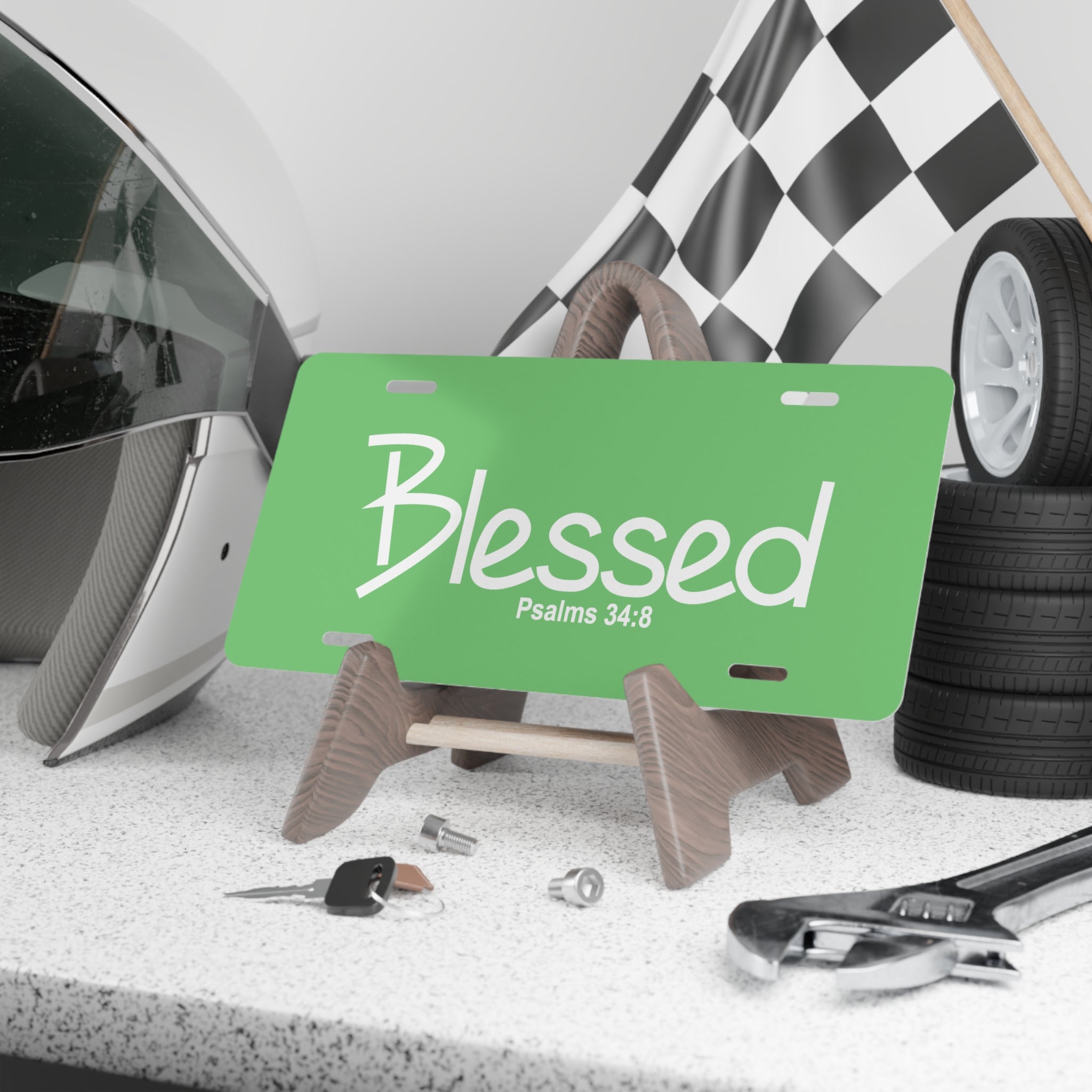 Vanity Plate-Blessed (Psalms 34:8)