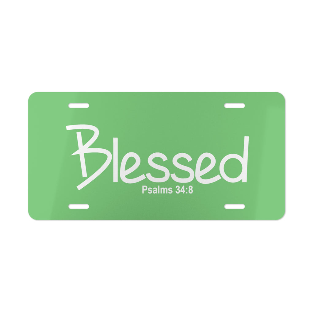 Vanity Plate-Blessed (Psalms 34:8)