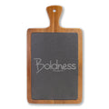 Engraved Charcuterie Board with Slate Insert (Boldness)