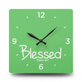 Blessed Acrylic Wall Clock – Psalms 34:8 Inspirational Scripture Clock