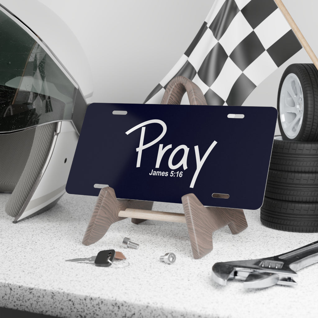 Vanity Plate-Pray (James 5:16)