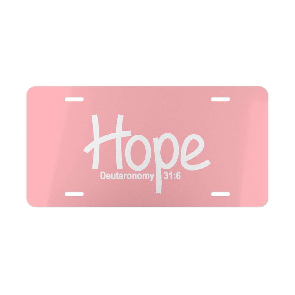 Vanity Plate-Hope (Deuteronomy 31:6)