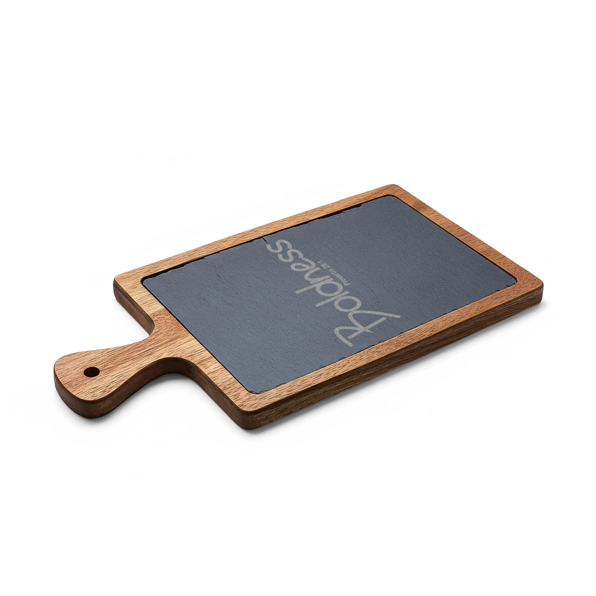 Engraved Charcuterie Board with Slate Insert (Boldness)