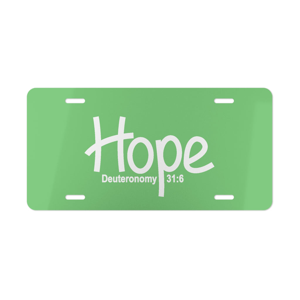 Vanity Plate-Hope (Deuteronomy 31:6)