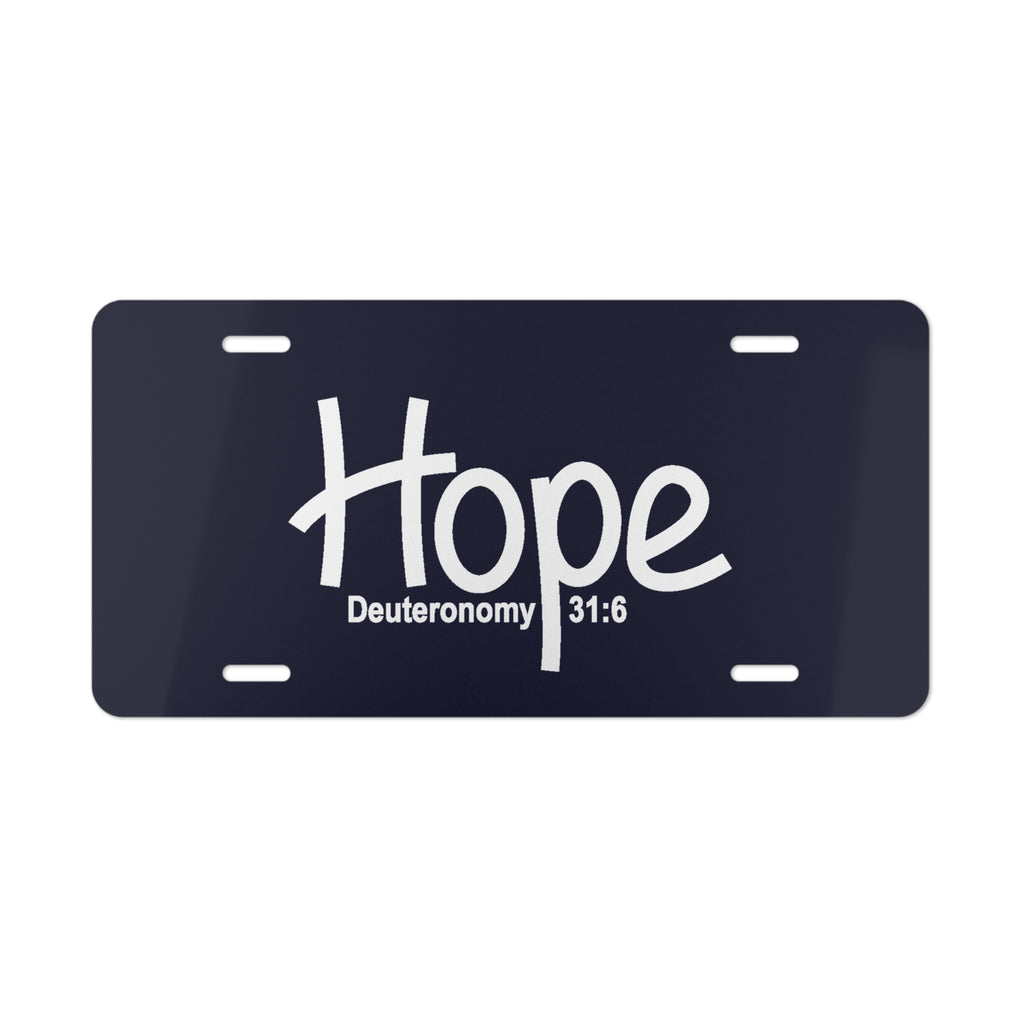 Vanity Plate-Hope (Deuteronomy 31:6)