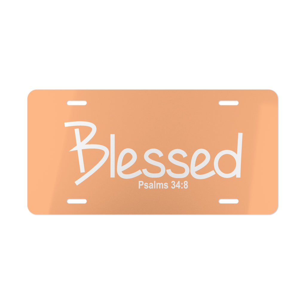 Vanity Plate-Blessed (Psalms 34:8)