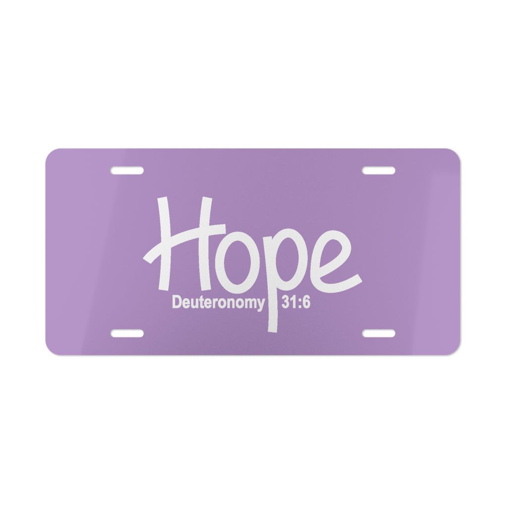 Vanity Plate-Hope (Deuteronomy 31:6)