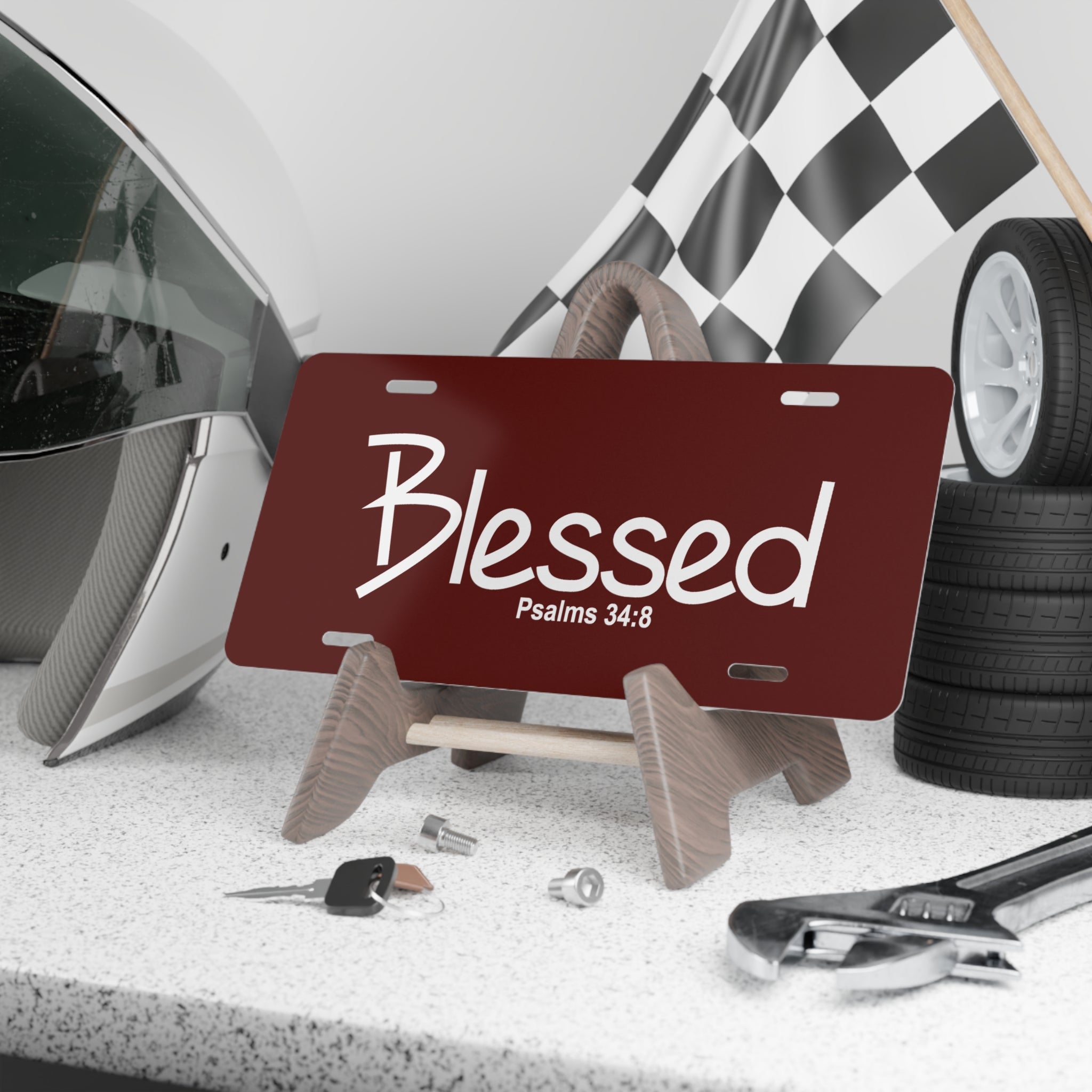 Vanity Plate-Blessed (Psalms 34:8)