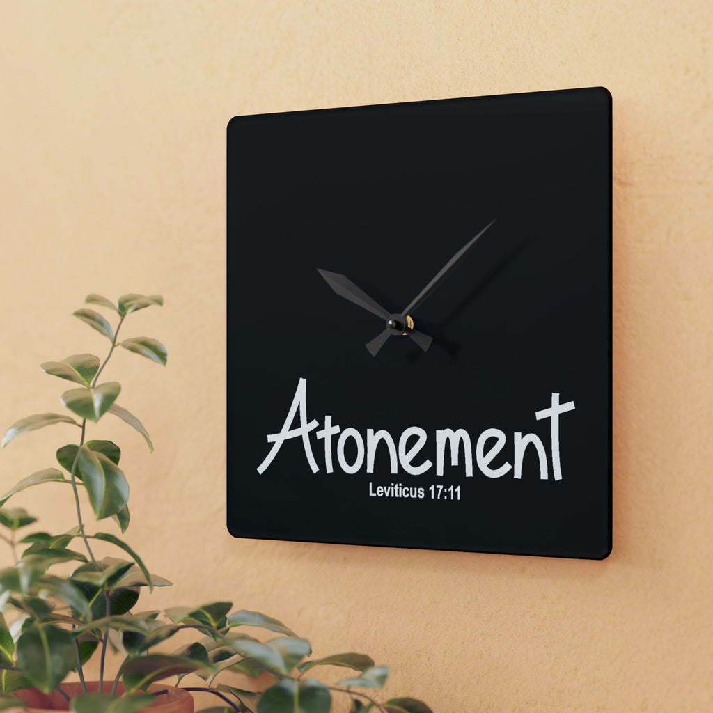 Atonement Acrylic Wall Clock — Religious Scripture Leviticus 17:11 Decorative Clock