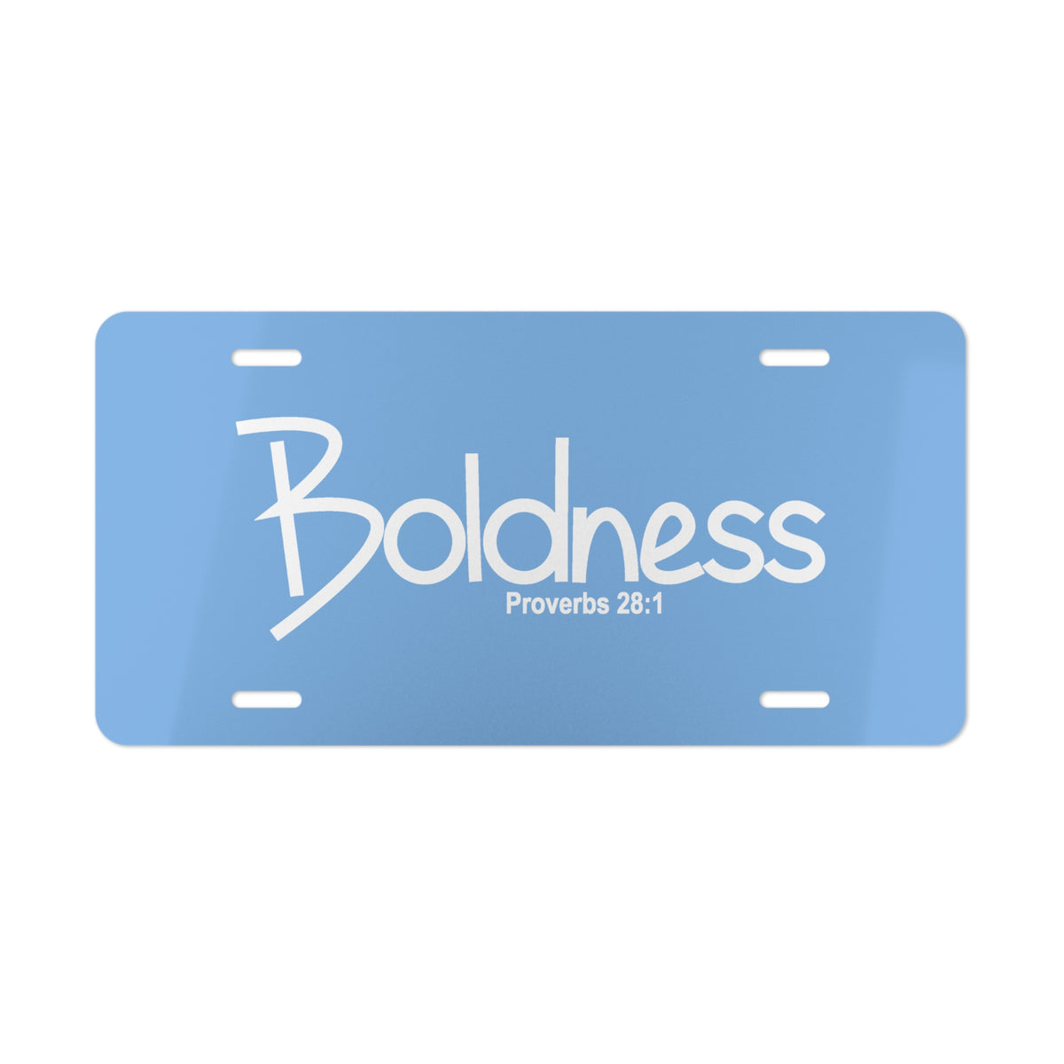 Vanity Plate-Boldness (Proverbs 28:1)