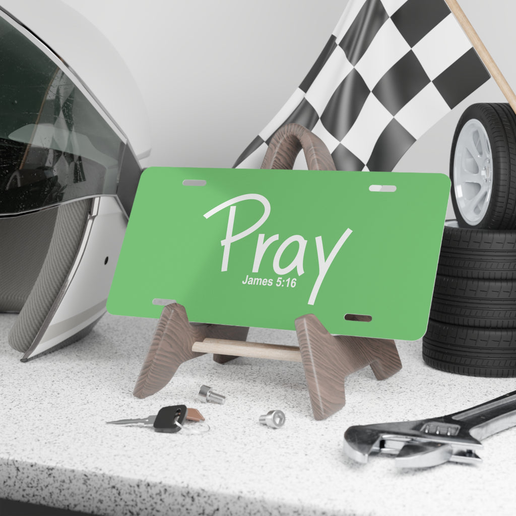 Vanity Plate-Pray (James 5:16)