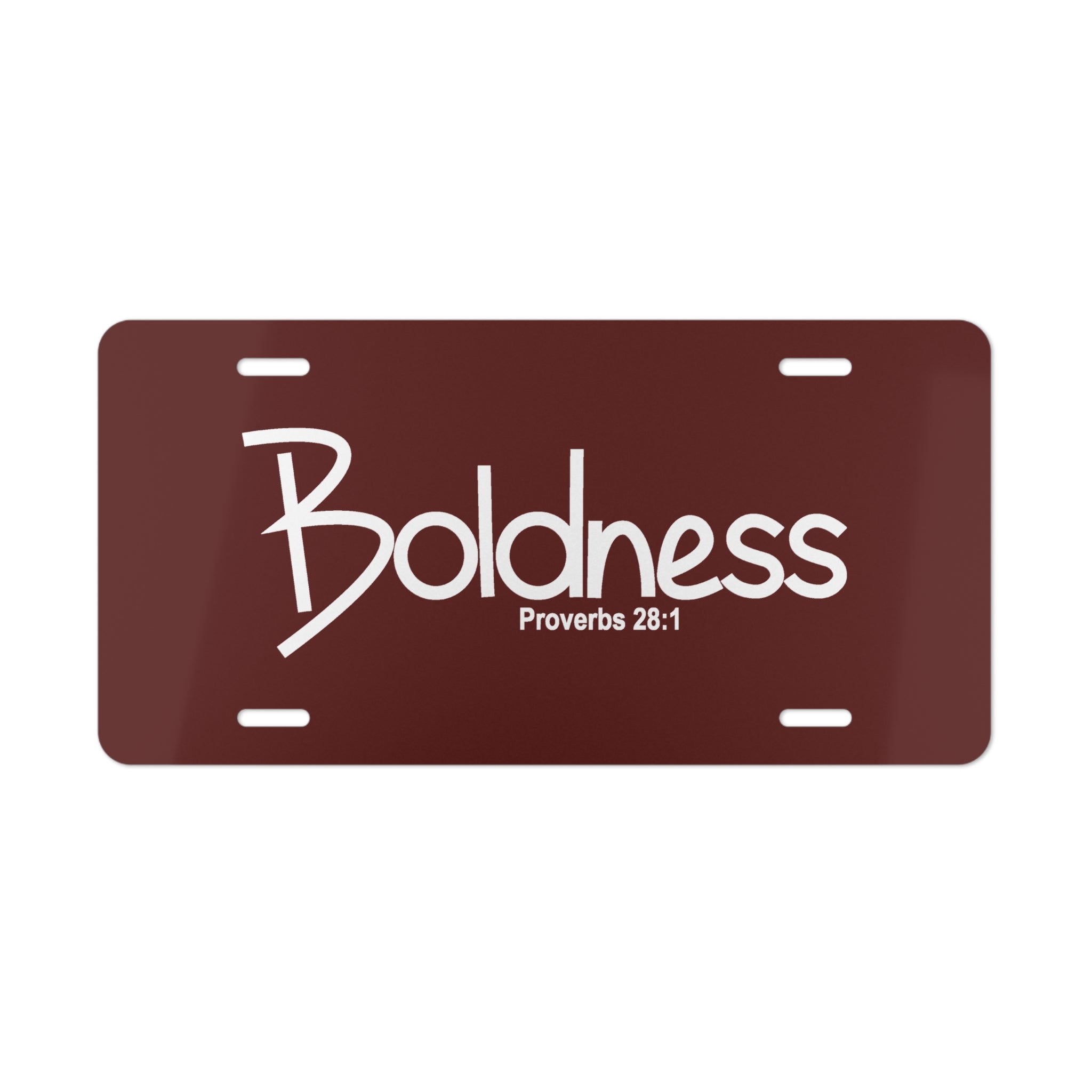 Vanity Plate-Boldness (Proverbs 28:1)