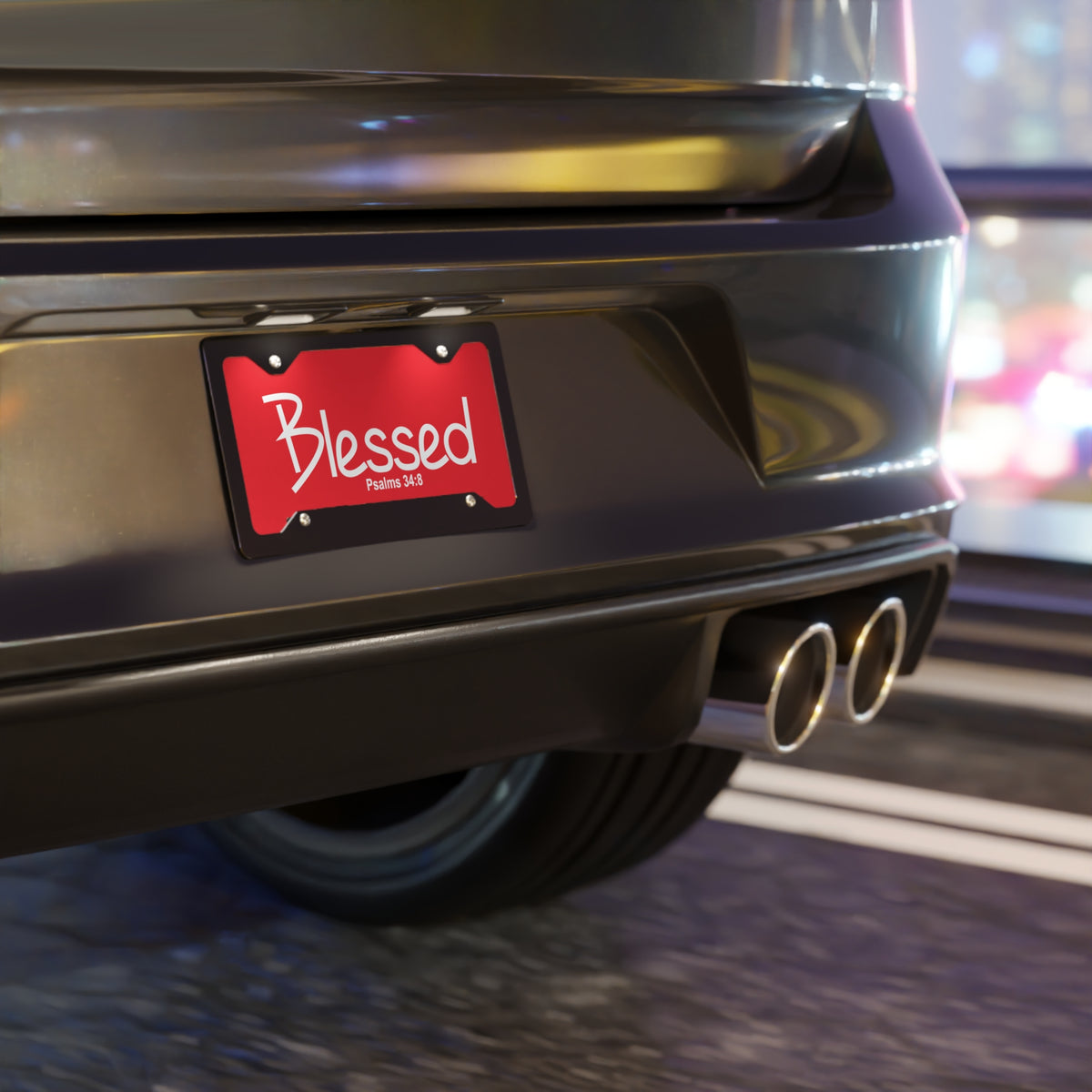 Vanity Plate-Blessed (Psalms 34:8)