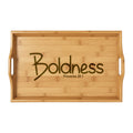 Engraved Bamboo Serving Tray (Boldness)