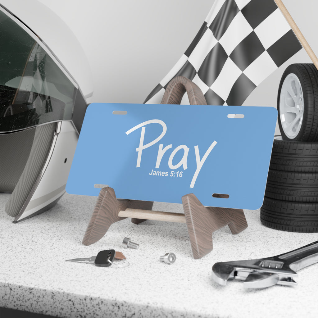 Vanity Plate-Pray (James 5:16)