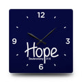 Hope Acrylic Wall Clock – Deuteronomy 31:6 Inspirational Scripture Clock